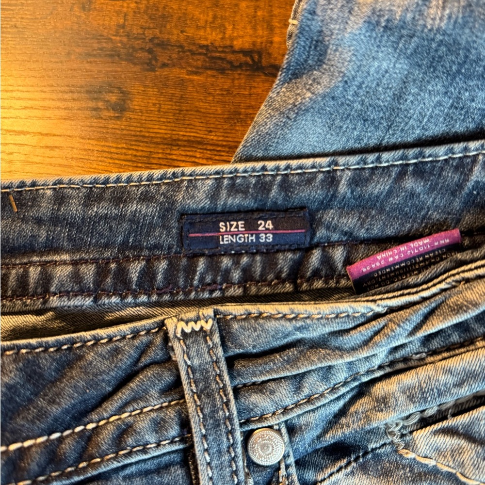 Vigoss Women's Blue Boot Cut Jeans - Picture 3 of 8